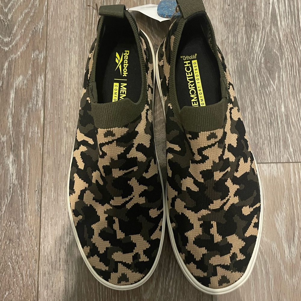 Reebok women's camo slip-on sneakers